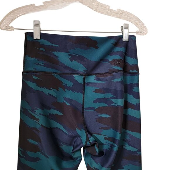 Soul by SoulCycle Size M Blue, Green and Black Camo Leggings, Exc. Used Cond. - Picture 4 of 11